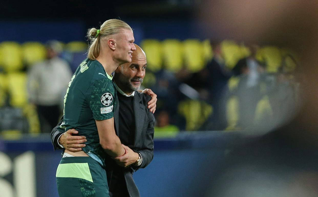 瓜帅笑了！贝尔纳多・席尔瓦头球建功，哈兰德12场22球创造足坛神话